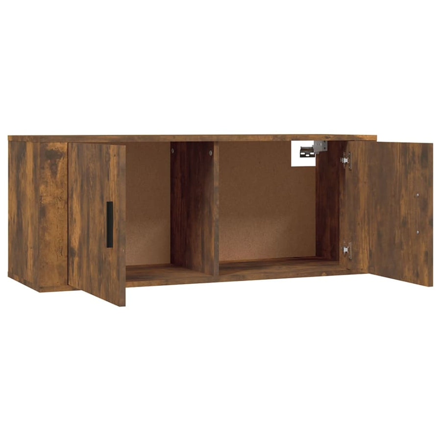 3 Piece TV Cabinet Set Smoked Oak Engineered Wood