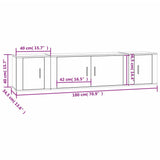 3 Piece TV Cabinet Set Grey Sonoma Engineered Wood