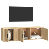 2 Piece TV Cabinet Set Sonoma Oak Engineered Wood - Side View