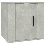 2 Piece TV Cabinet Set Concrete Grey Engineered Wood - Rear View