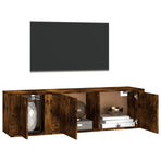 2 Piece TV Cabinet Set Smoked Oak Engineered Wood