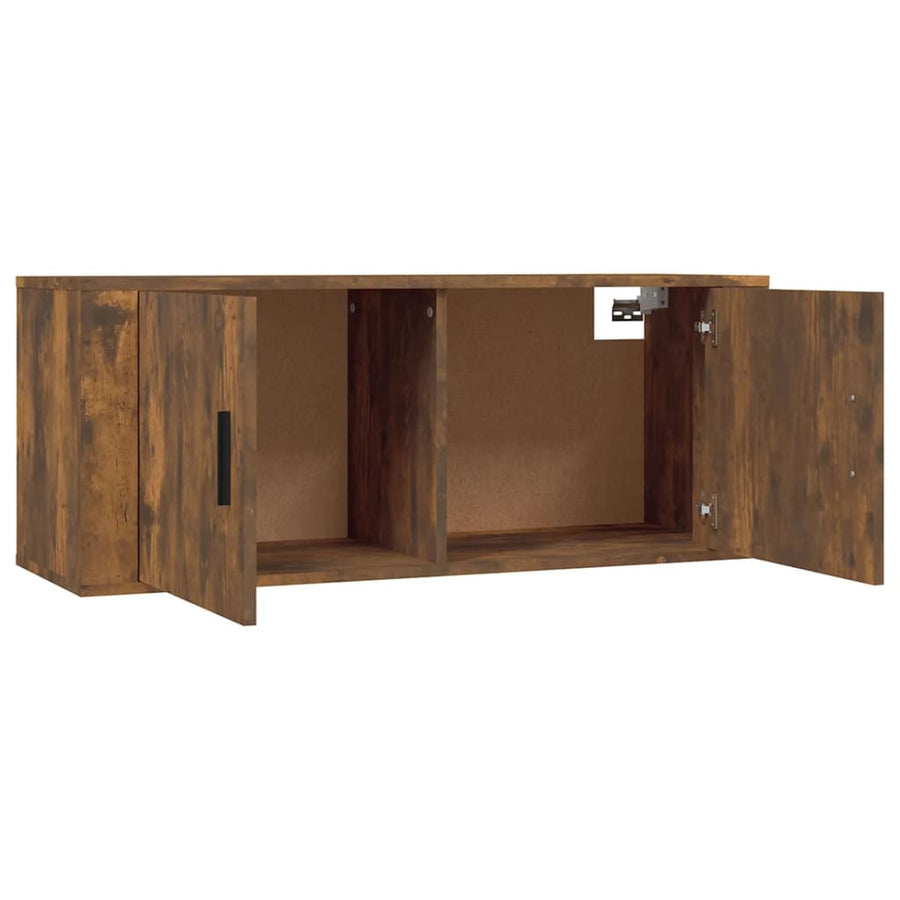 2 Piece TV Cabinet Set Smoked Oak Engineered Wood