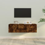 2 Piece TV Cabinet Set Smoked Oak Engineered Wood
