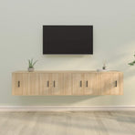 4 Piece TV Cabinet Set Sonoma Oak Engineered Wood