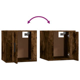 4 Piece TV Cabinet Set Smoked Oak Engineered Wood - Close-Up Angle