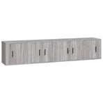 4 Piece TV Cabinet Set Grey Sonoma Engineered Wood