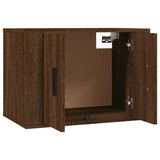 4 Piece TV Cabinet Set Brown Oak Engineered Wood - 45-Degree Angle