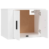 3 Piece TV Cabinet Set White Engineered Wood - 45-Degree Angle