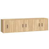 3 Piece TV Cabinet Set Sonoma Oak Engineered Wood