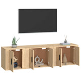 3 Piece TV Cabinet Set Sonoma Oak Engineered Wood