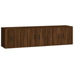 3 Piece TV Cabinet Set Brown Oak Engineered Wood