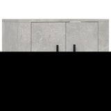 2 Piece TV Cabinet Set Concrete Grey Engineered Wood - 45-Degree Angle