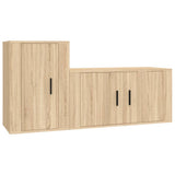 2 Piece TV Cabinet Set Sonoma Oak Engineered Wood