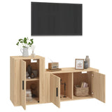 2 Piece TV Cabinet Set Sonoma Oak Engineered Wood - Side View