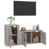 2 Piece TV Cabinet Set Grey Sonoma Engineered Wood - Side View