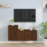 2 Piece TV Cabinet Set Brown Oak Engineered Wood