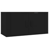2 Piece TV Cabinet Set Black Engineered Wood