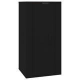 2 Piece TV Cabinet Set Black Engineered Wood - 45-Degree Angle