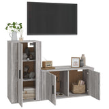 2 Piece TV Cabinet Set Grey Sonoma Engineered Wood - Side View