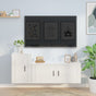 2 Piece TV Cabinet Set High Gloss White Engineered Wood