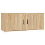2 Piece TV Cabinet Set Sonoma Oak Engineered Wood - Top-Down View