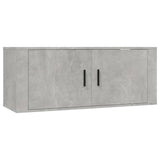 2 Piece TV Cabinet Set Concrete Grey Engineered Wood - Top-Down View