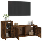 2 Piece TV Cabinet Set Smoked Oak Engineered Wood
