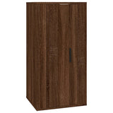 2 Piece TV Cabinet Set Brown Oak Engineered Wood - 45-Degree Angle