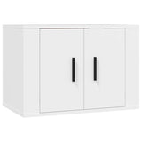 3 Piece TV Cabinet Set White Engineered Wood - Top-Down View