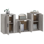 3 Piece TV Cabinet Set Grey Sonoma Engineered Wood
