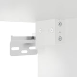 3 Piece TV Cabinet Set White Engineered Wood - Rear View