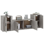 3 Piece TV Cabinet Set Grey Sonoma Engineered Wood