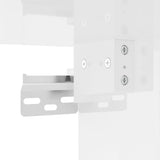 3 Piece TV Cabinet Set High Gloss White Engineered Wood - Rear View