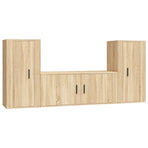 3 Piece TV Cabinet Set Sonoma Oak Engineered Wood