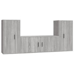 3 Piece TV Cabinet Set Grey Sonoma Engineered Wood