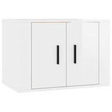 4 Piece TV Cabinet Set High Gloss White Engineered Wood - Top-Down View
