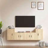 4 Piece TV Cabinet Set Sonoma Oak Engineered Wood