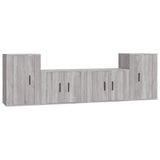 4 Piece TV Cabinet Set Grey Sonoma Engineered Wood