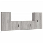 4 Piece TV Cabinet Set Grey Sonoma Engineered Wood