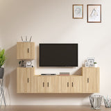 5 Piece TV Cabinet Set Sonoma Oak Engineered Wood
