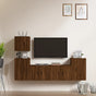 5 Piece TV Cabinet Set Brown Oak Engineered Wood