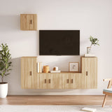 5 Piece TV Cabinet Set Sonoma Oak Engineered Wood