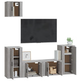 5 Piece TV Cabinet Set Grey Sonoma Engineered Wood - Side View