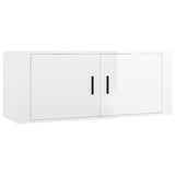 4 Piece TV Cabinet Set High Gloss White Engineered Wood - Top-Down View