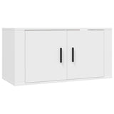 4 Piece TV Cabinet Set White Engineered Wood