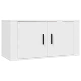 4 Piece TV Cabinet Set White Engineered Wood - Top-Down View