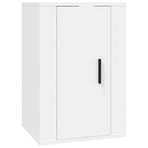 4 Piece TV Cabinet Set White Engineered Wood