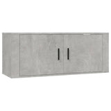 5 Piece TV Cabinet Set Concrete Grey Engineered Wood - Rear View