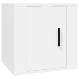 8 Piece TV Cabinet Set White Engineered Wood - Rear View