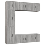 7 Piece TV Cabinet Set Grey Sonoma Engineered Wood